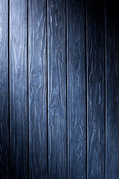 Carpentry template with blue wooden planks - Foto, imagen