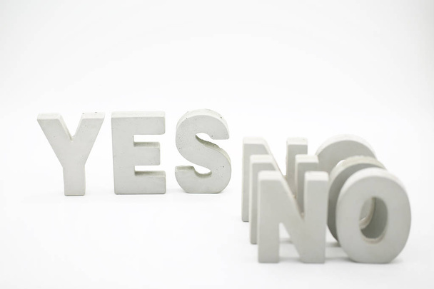 yes or no word block - Photo, Image