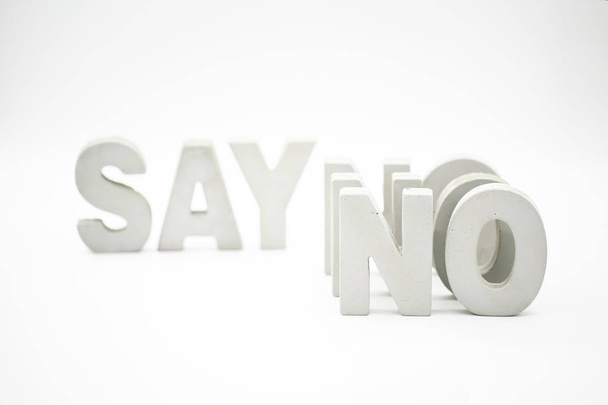 say no block with white background - Фото, изображение