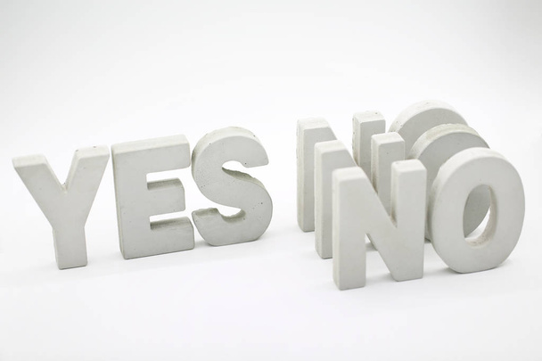 yes or no word block - Photo, Image