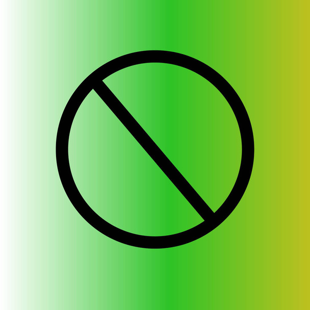 acceso negado icono, prohibición vector ilustración
 - Vector, Imagen
