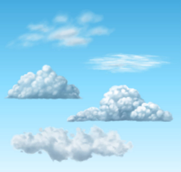 conjunto de nuvens
 - Vetor, Imagem