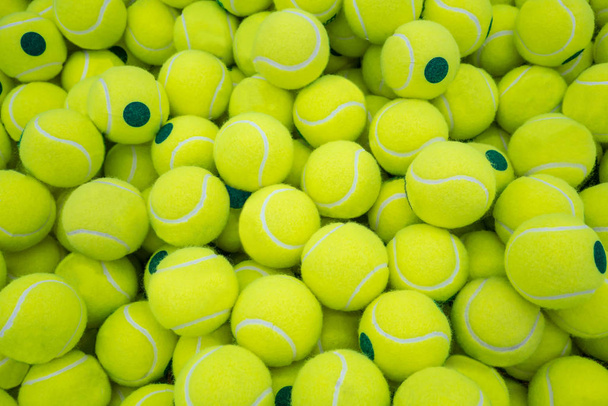 Lot of virant tennis balls for background - Photo, Image