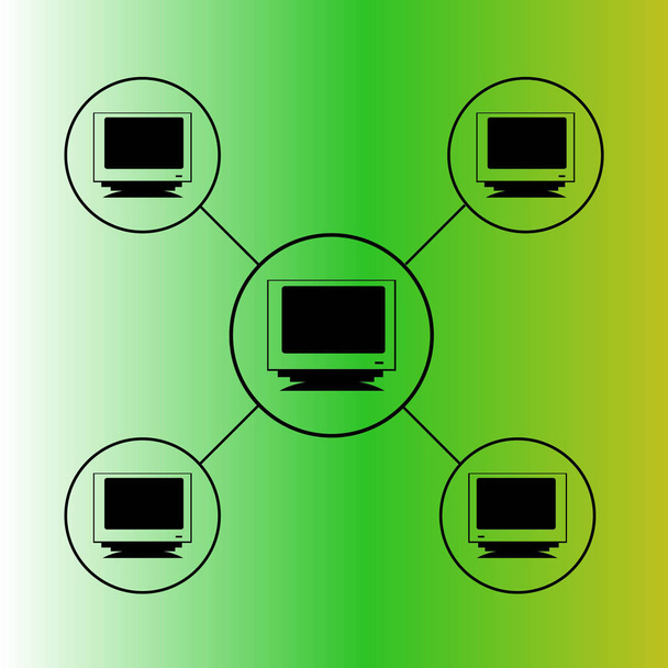 простий вектор піктограми мережі
 - Вектор, зображення