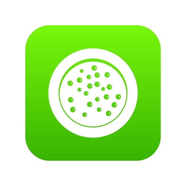 Peppercorns on a plate icon digital green - Vector, afbeelding