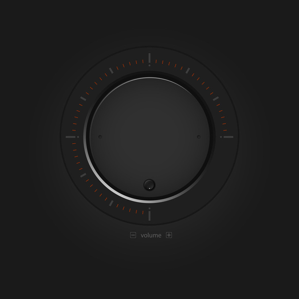 Vector black volume button. - Vector, Image
