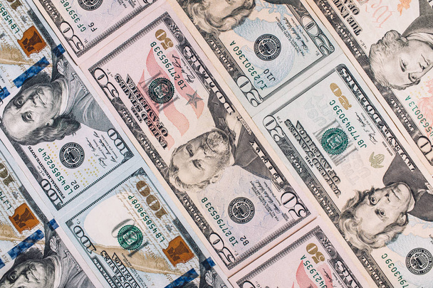 different bank notes dollars, money, bills - Fotó, kép