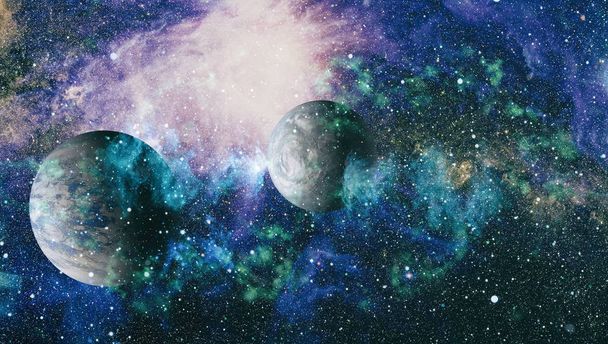 カラフルな深宇宙。宇宙の概念の背景。Nasa から提供されたこのイメージの要素 - 写真・画像