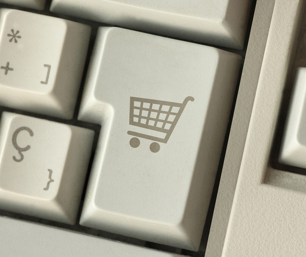 Keyboard with shopping cart - Photo, Image