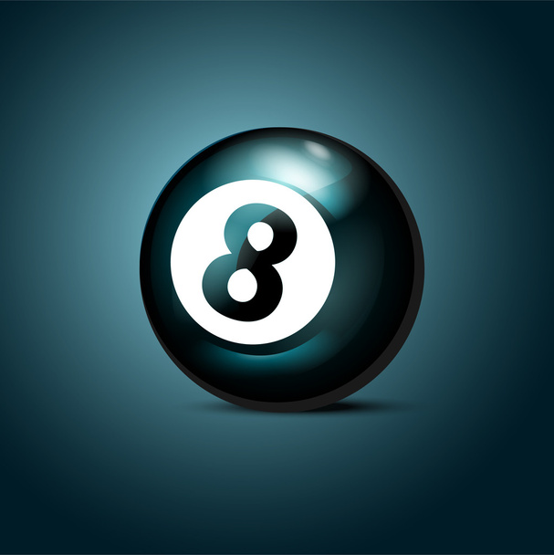 Billiards eight ball. Vector illustration.  - Vector, Image