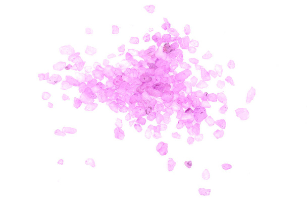Violetti merisuola eristetty valkoisella pohjalla, laventeli. Huippunäkymä. Litteä
 - Valokuva, kuva