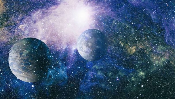 カラフルな深宇宙。宇宙の概念の背景。Nasa から提供されたこのイメージの要素 - 写真・画像