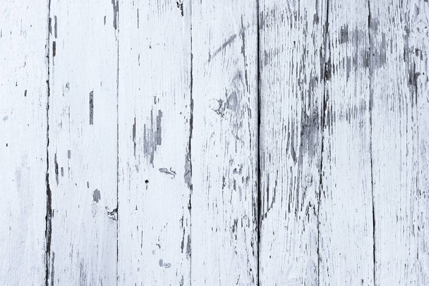 Retro houten muur whitewash kalk, moderne stijl, verweerde cracky rommelig houten achtergrond, vintage achtergrond voor ontwerp - Foto, afbeelding