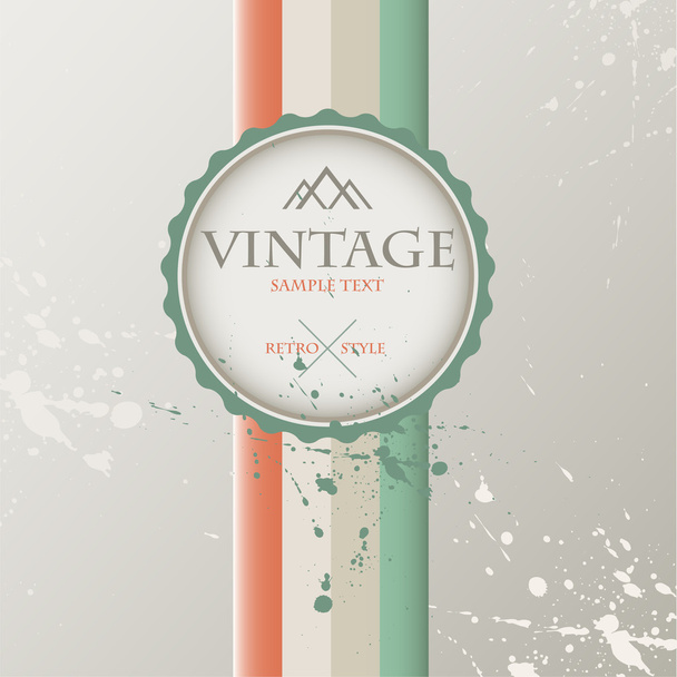 Vintage background with label. - Vector, Image