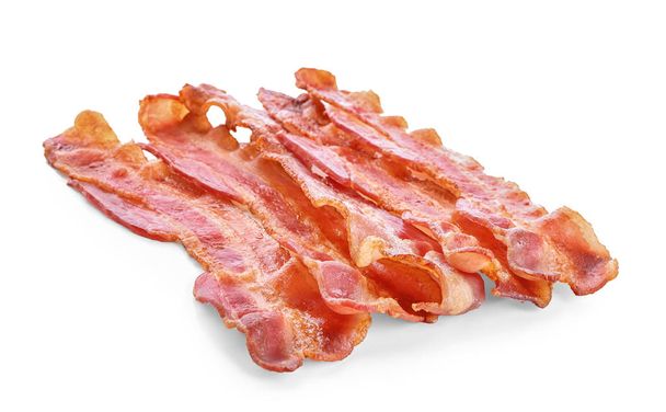 Delicious Plate of Scrambled Eggs and Bacon Isolated on a Transparent  Background Stock Illustration