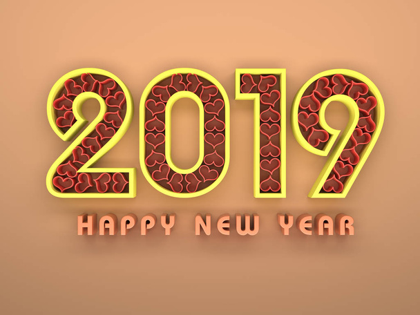      Año Nuevo 2019 - Imagen 3D renderizada
  - Foto, imagen