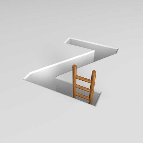 Letter z and ladder - 写真・画像