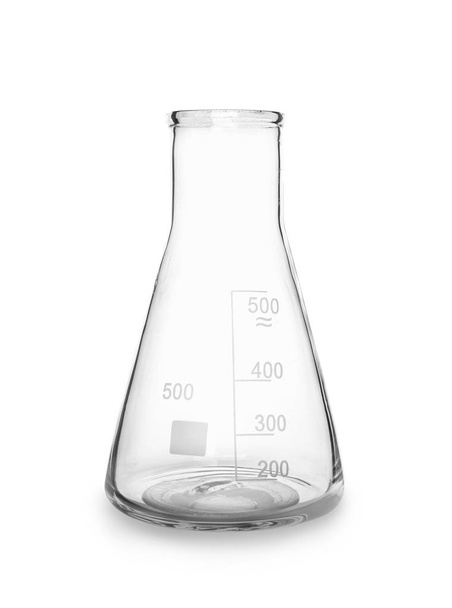 Conical flask on white background - Foto, imagen