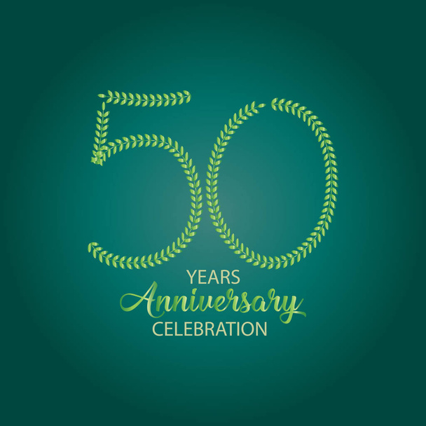  Vijftigste verjaardag logo achtergrond,. - Foto, afbeelding