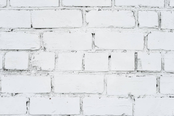Old vintage dirty white brick wall - Φωτογραφία, εικόνα