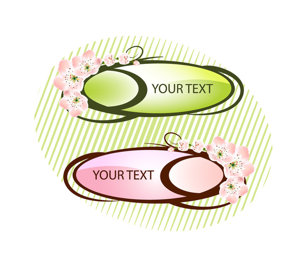 κάρτα με στυλιζαρισμένα λουλούδια και το κείμενο - εικονογράφηση φορέας - Διάνυσμα, εικόνα
