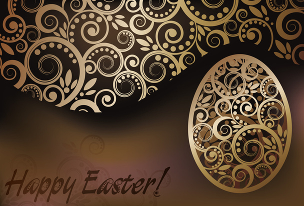 Happy Easter banner, vector illustration - Vektör, Görsel