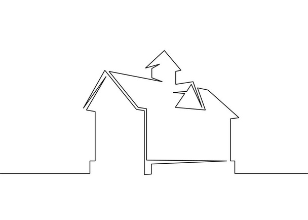 una linea logo design di agenzia immobiliare mercato immobiliare
 - Vettoriali, immagini