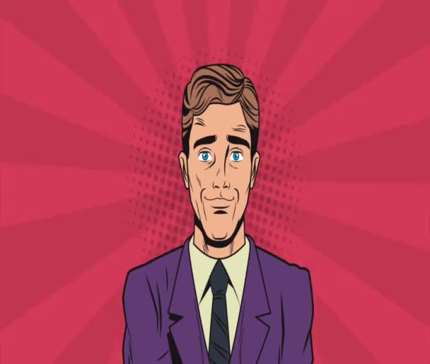 Arte pop de los hombres de negocios dibujos animados HD animación
 - Imágenes, Vídeo