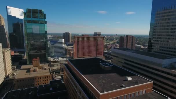 Aerial video of Minneapolis in Minnesota. - Metraje, vídeo