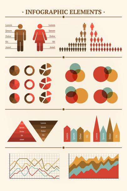 Big Vector collection of Infographic elements for your documents - Vector, Image