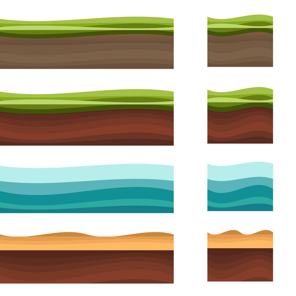 nahtlose Böden, Boden und Gras für ui game Illustration eines s - Vektor, Bild