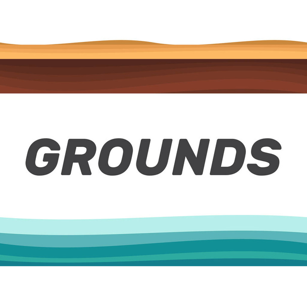 Безводные площадки, почва и трава для игры ui
 - Вектор,изображение
