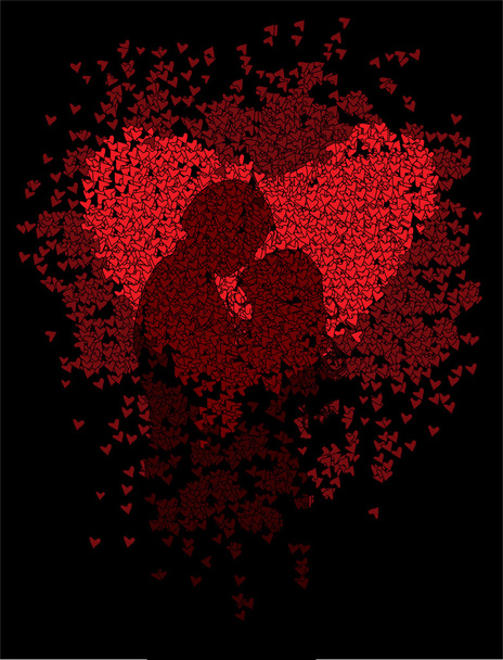 Valentýn - vektorový obrázek na pozadí - Vektor, obrázek