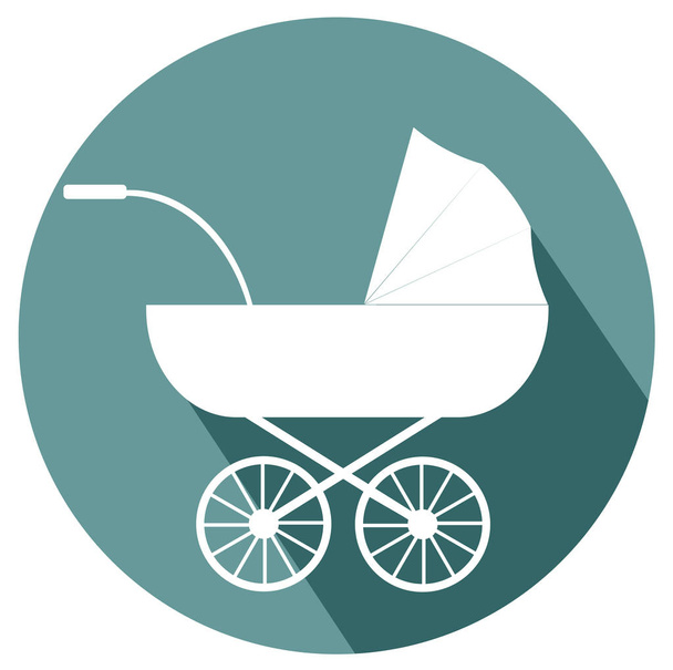 Baby Stroller tasainen muotoilu kuvake vektori eps 10
 - Vektori, kuva