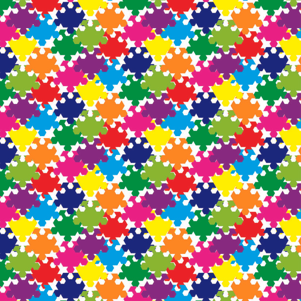 Muster helle Mosaiksteine eines Puzzles - Vektor, Bild