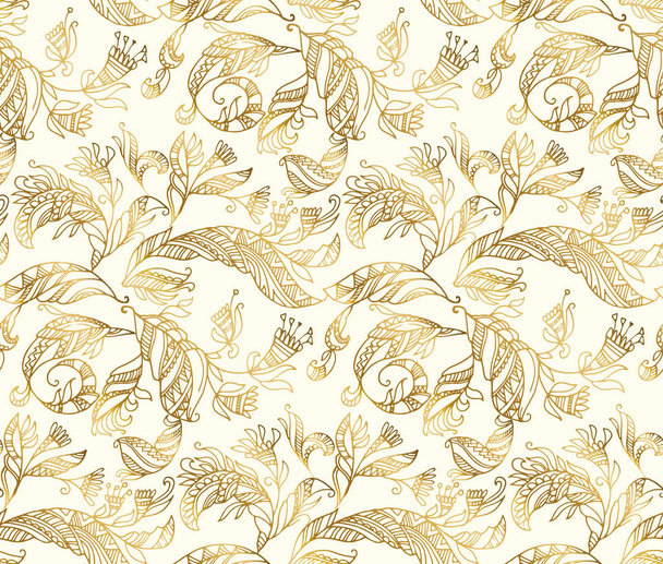 Decorative angel's feathers seamless pattern. - Vector, imagen
