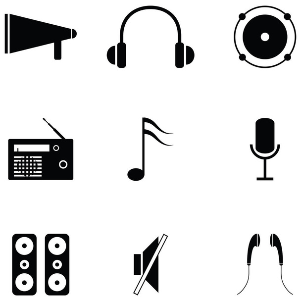 speaker icon set - Vektor, obrázek