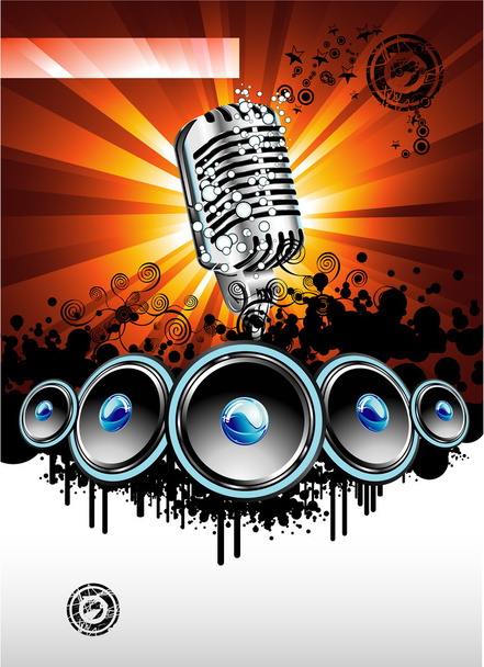 Music and Disco Background - Vector, imagen