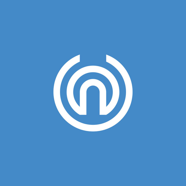 Velké písmeno U, N logo ikonu. Abstraktní design znak abecedy pro obchodní společnosti. vektorové ilustrace. - Vektor, obrázek