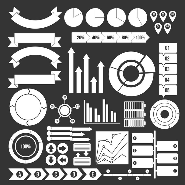 Various people icons set grey vector - ベクター画像