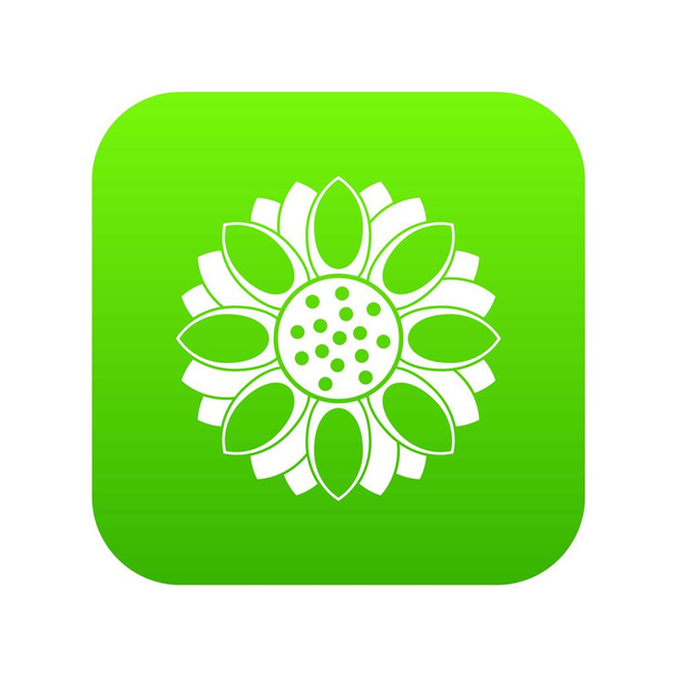 Flower icon digital green - Vector, afbeelding