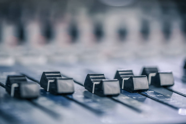Music mixer closeup shot - Foto, Imagem