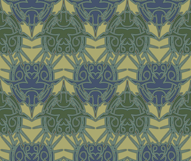 The pattern of the spiny trilobites. Seamless woven pattern. Design print for textile, fabric, wallpaper, background. Can be used for printing on paper, packaging, in textiles. - Photo, Image