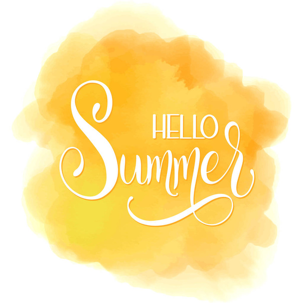 Hello Summer lettering. - Vector, Image