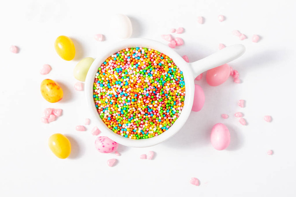 Jídlo dekorace položky konceptu barevné šumivé cukru na ba - Fotografie, Obrázek