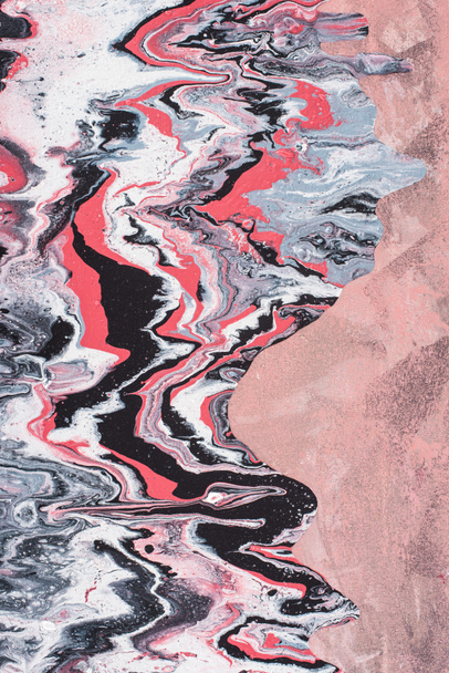 close up of abstract acrylic painted texture with grey and pink  - Valokuva, kuva