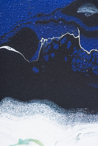 Abstract texture with white and blue oil paint - Φωτογραφία, εικόνα