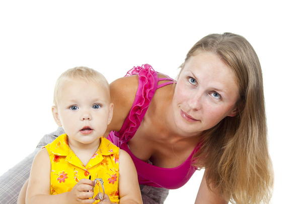 cute baby girl with her mother - Foto, afbeelding