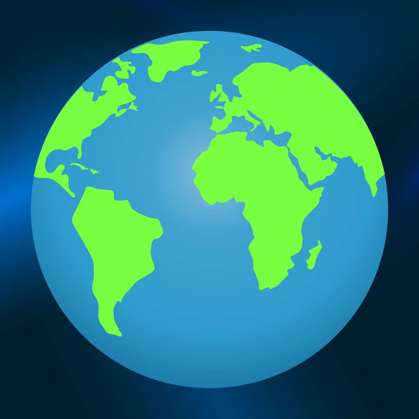 Planet Earth in space on a blue background. Vector illustration. - Vector, Image