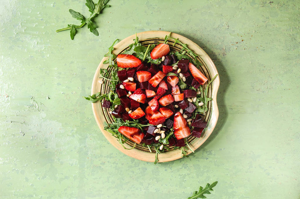 Beetroot and strawberry salad - Photo, image